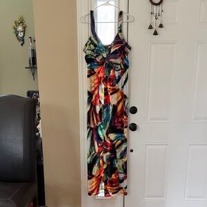 Multicolor Sleeveless Maxi Dress Sz 16